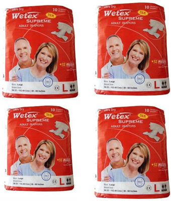 

wetex supreme Adult Diapers - L(40 Pieces)
