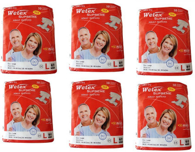 wetex supreme Adult Diapers - L(60 Pieces)