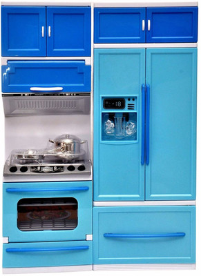 

SKILLPRIME Modern Kids Kitchen set with Music and Light- Blue Color