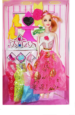 

TALKING GANESHA Beautiful 30 cms Miss India Doll With Beauty Accessories Doll Set For Girls - Multicolour Model 1(Multicolor)