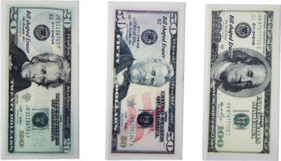 

AutoVHPR Set of 3 US Dollar Shaped Pencil Erasers for School Children Non-Toxic Eraser(Multicolor)