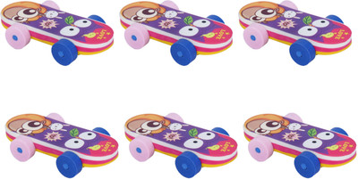 

AutoVHPR Set of 6 Skate Board Shaped Pencil Eraser for School Children Non-Toxic Eraser(Multicolor)