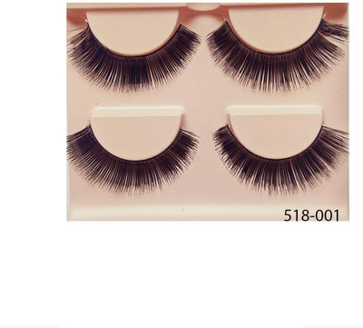 

sweetpea Hollywood YQE Imported Black Natural Thick Long False Eyelashes with Adhesive (Set of 2 Pair) (518-001)(Pack of 2)