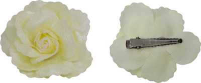 Bueno Flower Hair Clips For Women And Girls, Party Wear Use Hair Clips, Set Of 2, Pack Of 1 Hair Clip(Yellow)