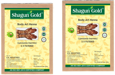 

shagun gold Body Art Henna powder for bridal mehandi 200gm(200 g)
