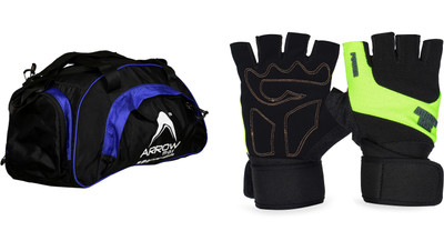 

Arrowmax GYM COMBO ( ELITE GYM BAG AND POWER GYM GLOVES) BY ONE SHOT RETAIL Gym & Fitness Kit