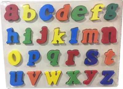

Authfort Alphabet Learning A to Z Wooden Learning pad For kids-Multicolo(Multicolor)