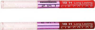 

Color Fever Non-stick Cup Waterproof colorstay all day Long Lasting Durable Matte Liquid Lipstick Beauty Lip Gloss,Fashionable Colors Long Lasting Lipsticks(Set of 2 ) 2 IN 1 38-43(Orange, Brick Orange)