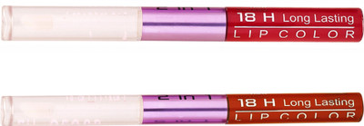 

Color Fever Non-stick Cup Waterproof colorstay all day Long Lasting Durable Matte Liquid Lipstick Beauty Lip Gloss,Fashionable Colors Long Lasting Lipsticks(Set of 2 ) 2 IN 1 29-42(Red, Brick Orange)