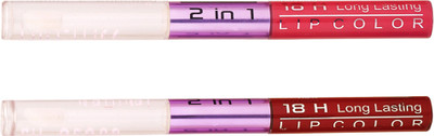 

Color Fever Non-stick Cup Waterproof colorstay all day Long Lasting Durable Matte Liquid Lipstick Beauty Lip Gloss,Fashionable Colors Long Lasting Lipsticks(Set of 2 ) 2 IN 1 31-41(Peach, Rose Red)