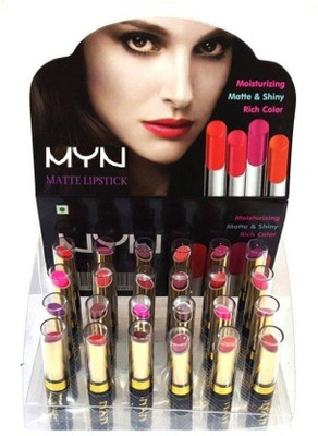

MYN Matte Look Long Lasting Lipsticks Mix Colour Set of 24(Multicolour)