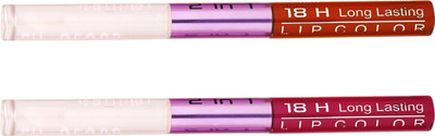 

Color Fever Non-stick Cup Waterproof colorstay all day Long Lasting Durable Matte Liquid Lipstick Beauty Lip Gloss,Fashionable Colors Long Lasting Lipsticks(Set of 2 ) 2 IN 1 42-44(Brick Orange, Burgundy)