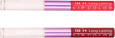 

Color Fever Non-stick Cup Waterproof colorstay all day Long Lasting Durable Matte Liquid Lipstick Beauty Lip Gloss,Fashionable Colors Long Lasting Lipsticks(Set of 2 ) 2 IN 1 30-34(Peach, Dark Red)