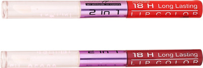 

Color Fever Non-stick Cup Waterproof colorstay all day Long Lasting Durable Matte Liquid Lipstick Beauty Lip Gloss,Fashionable Colors Long Lasting Lipsticks(Set of 2 ) 2 IN 1 33-39(Brick Orange, Nude)