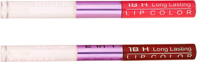 

Color Fever Non-stick Cup Waterproof colorstay all day Long Lasting Durable Matte Liquid Lipstick Beauty Lip Gloss,Fashionable Colors Long Lasting Lipsticks(Set of 2 ) 2 IN 1 30-43(Peach, Brick Orange)