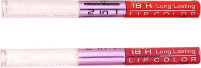 

Color Fever Non-stick Cup Waterproof colorstay all day Long Lasting Durable Matte Liquid Lipstick Beauty Lip Gloss,Fashionable Colors Long Lasting Lipsticks(Set of 2 ) 2 IN 1 33-37(Brick Orange, Nude)