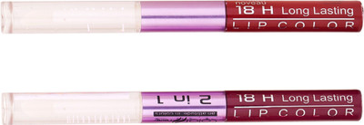 

Color Fever Non-stick Cup Waterproof colorstay all day Long Lasting Durable Matte Liquid Lipstick Beauty Lip Gloss,Fashionable Colors Long Lasting Lipsticks(Set of 2 ) 2 IN 1 34-35(Dark Red, Brown)