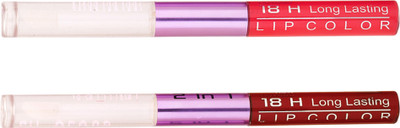 

Color Fever Non-stick Cup Waterproof colorstay all day Long Lasting Durable Matte Liquid Lipstick Beauty Lip Gloss,Fashionable Colors Long Lasting Lipsticks(Set of 2 ) 2 IN 1 30-41(Peach, Rose Red)