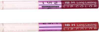 

Color Fever Non-stick Cup Waterproof colorstay all day Long Lasting Durable Matte Liquid Lipstick Beauty Lip Gloss,Fashionable Colors Long Lasting Lipsticks(Set of 2 ) 2 IN 1 35-36(Brown, Maroon)