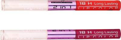 

Color Fever Non-stick Cup Waterproof colorstay all day Long Lasting Durable Matte Liquid Lipstick Beauty Lip Gloss,Fashionable Colors Long Lasting Lipsticks(Set of 2 ) 2 IN 1 33-40(Brick Orange, Cardinal)