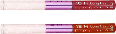 

Color Fever Non-stick Cup Waterproof colorstay all day Long Lasting Durable Matte Liquid Lipstick Beauty Lip Gloss,Fashionable Colors Long Lasting Lipsticks(Set of 2 ) 2 IN 1 39-42(Nude, Brick Orange)