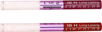 

Color Fever Non-stick Cup Waterproof colorstay all day Long Lasting Durable Matte Liquid Lipstick Beauty Lip Gloss,Fashionable Colors Long Lasting Lipsticks(Set of 2 ) 2 IN 1 35-41(Brown, Rose Red)