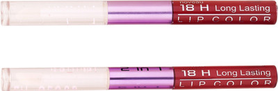 

Color Fever Non-stick Cup Waterproof colorstay all day Long Lasting Durable Matte Liquid Lipstick Beauty Lip Gloss,Fashionable Colors Long Lasting Lipsticks(Set of 2 ) 2 IN 1 34-39(Dark Red, Nude)
