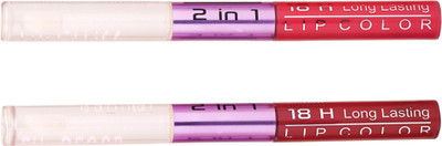 

Color Fever Non-stick Cup Waterproof colorstay all day Long Lasting Durable Matte Liquid Lipstick Beauty Lip Gloss,Fashionable Colors Long Lasting Lipsticks(Set of 2 ) 2 IN 1 31-36(Peach, Maroon)
