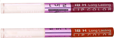 

Color Fever Non-stick Cup Waterproof colorstay all day Long Lasting Durable Matte Liquid Lipstick Beauty Lip Gloss,Fashionable Colors Long Lasting Lipsticks(Set of 2 ) 2 IN 1 35-42(Brown, Brick Orange)