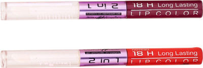 

Color Fever Non-stick Cup Waterproof colorstay all day Long Lasting Durable Matte Liquid Lipstick Beauty Lip Gloss,Fashionable Colors Long Lasting Lipsticks(Set of 2 ) 2 IN 1 35-38(Brown, Orange)