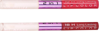 

Color Fever Non-stick Cup Waterproof colorstay all day Long Lasting Durable Matte Liquid Lipstick Beauty Lip Gloss,Fashionable Colors Long Lasting Lipsticks(Set of 2 ) 2 IN 1 31-39(Peach, Nude)