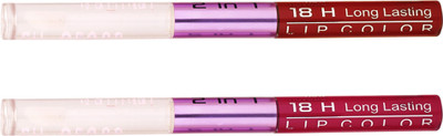 

Color Fever Non-stick Cup Waterproof colorstay all day Long Lasting Durable Matte Liquid Lipstick Beauty Lip Gloss,Fashionable Colors Long Lasting Lipsticks(Set of 2 ) 2 IN 1 41-44(Rose Red, Burgundy)