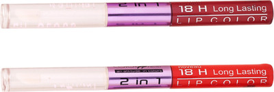 

Color Fever Non-stick Cup Waterproof colorstay all day Long Lasting Durable Matte Liquid Lipstick Beauty Lip Gloss,Fashionable Colors Long Lasting Lipsticks(Set of 2 ) 2 IN 1 36-38(Maroon, Orange)