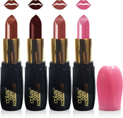 

Color Code new fashion lady matte lipstick cosmetics makeup combo set of 4(rrr)
