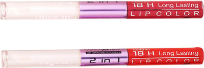 

Color Fever Non-stick Cup Waterproof colorstay all day Long Lasting Durable Matte Liquid Lipstick Beauty Lip Gloss,Fashionable Colors Long Lasting Lipsticks(Set of 2 ) 2 IN 1 37-38(Nude, Orange)
