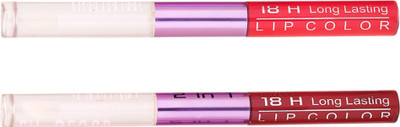 

Color Fever Non-stick Cup Waterproof colorstay all day Long Lasting Durable Matte Liquid Lipstick Beauty Lip Gloss,Fashionable Colors Long Lasting Lipsticks(Set of 2 ) 2 IN 1 30-39(Peach, Nude)