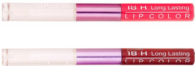 

Color Fever Non-stick Cup Waterproof colorstay all day Long Lasting Durable Matte Liquid Lipstick Beauty Lip Gloss,Fashionable Colors Long Lasting Lipsticks(Set of 2 ) 2 IN 1 28-34(Rose Blush, Dark Red)