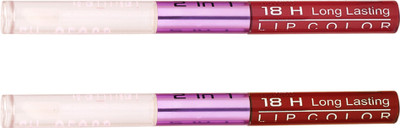 

Color Fever Non-stick Cup Waterproof colorstay all day Long Lasting Durable Matte Liquid Lipstick Beauty Lip Gloss,Fashionable Colors Long Lasting Lipsticks(Set of 2 ) 2 IN 1 39-43(Nude, Brick Orange)