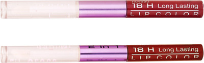 

Color Fever Non-stick Cup Waterproof colorstay all day Long Lasting Durable Matte Liquid Lipstick Beauty Lip Gloss,Fashionable Colors Long Lasting Lipsticks(Set of 2 ) 2 IN 1 34-43(Dark Red, Brick Orange)
