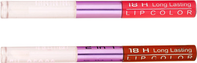 

Color Fever Non-stick Cup Waterproof colorstay all day Long Lasting Durable Matte Liquid Lipstick Beauty Lip Gloss,Fashionable Colors Long Lasting Lipsticks(Set of 2 ) 2 IN 1 30-42(Peach, Brick Orange)