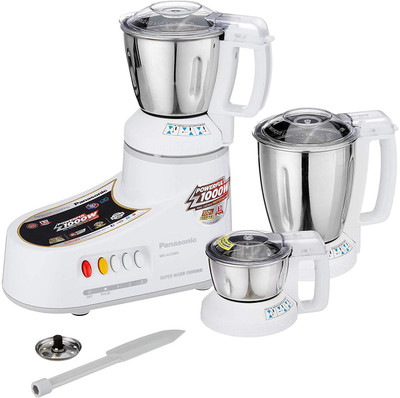 

Panasonic MX-AC300S-H 1000-Watt Mixer Grinder with 3 Jars ( 1000 Juicer Mixer Grinder(White, 3 Jars)