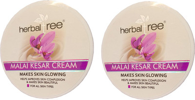 

herbaltree HT MALAI KESAR CREAM MAKE SKIN GLOWING 180G PACK OF - 2(360 g)