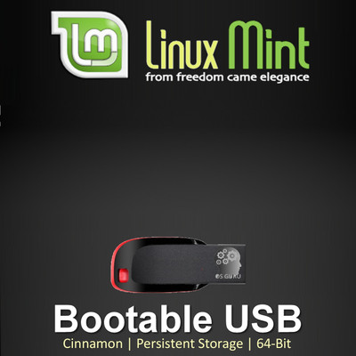 

OSGuru OSGMINT19 Linux Mint 19.x Cinnamon - Live/Install/Upgrade/Repair 16GB Bootable USB Pen Drive with Persistent Storage 64-Bit