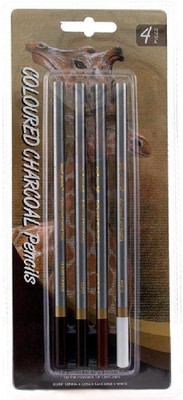 

KRAFTMASTERS Coloured Charcoal Pencils 4 pcs Pencil(CHARCOAL COLOR)