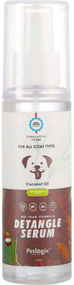 

Petlogix Detangle Serum for Dog, Puppies, Cat and Kitten All Seasons Pet Hair Skin Spray for All Coat Types 120 ml Pet Coat Cleanser(Suitable For Dog)