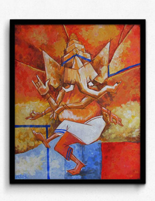 

Aabhaas Ganesha Wall Poster Fine Art Print(12 inch X 18 inch, Rolled)