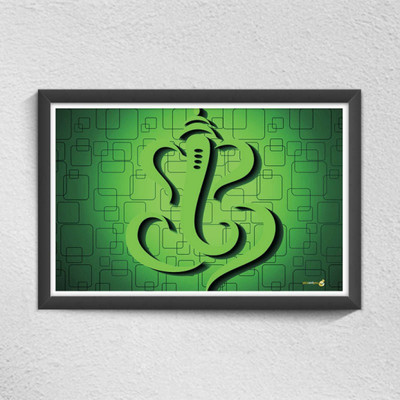 

Aabhaas Ganesha Wall Poster Fine Art Print(12 inch X 18 inch, Rolled)
