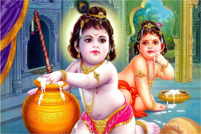 

Aabhaas Krishna Wall Poster Fine Art Print(12 inch X 18 inch, Rolled)
