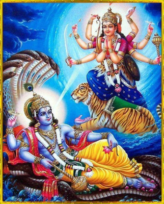 Aabhaas Vishnu Wall Poster Fine Art Print(12 inch X 18 inch, Rolled)