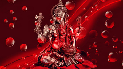 

Aabhaas Ganesha Wall Poster Fine Art Print(12 inch X 18 inch, Rolled)